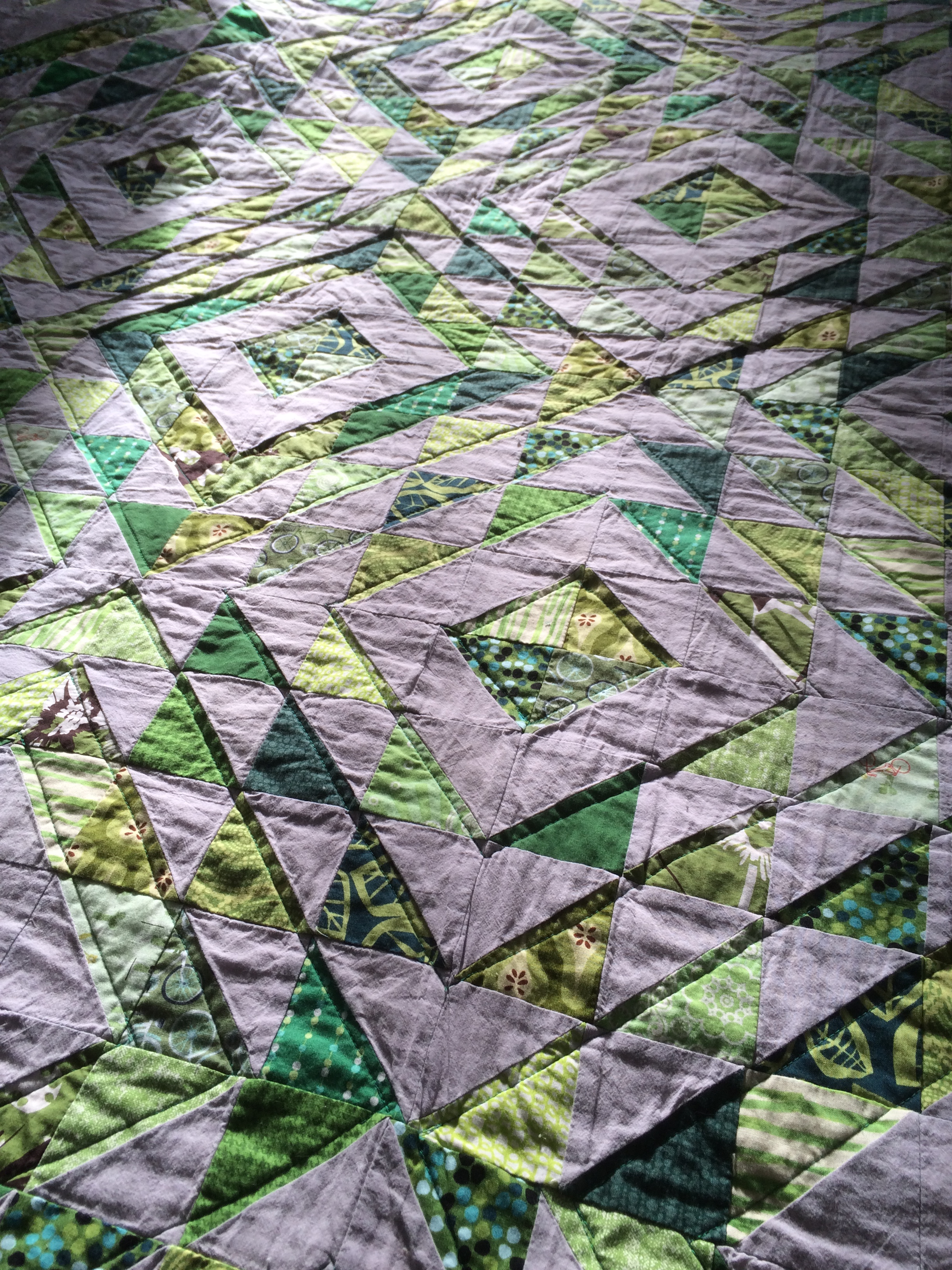 Green Ocean Waves quilt